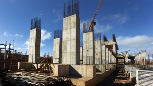 Industrial,Building,,Foundation,,Pillars,,Floor,For,The,Iron,Ore,Industry