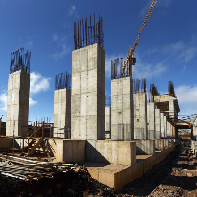 Industrial,Building,,Foundation,,Pillars,,Floor,For,The,Iron,Ore,Industry